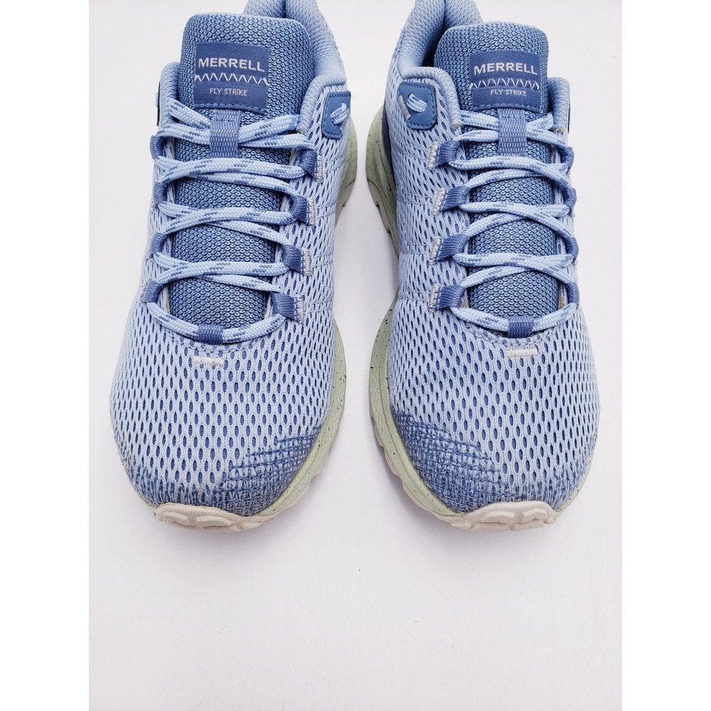 Merrell Fly Strike Trail Running Shoes Blue Mesh Speckled Sole Womens Size 7 - Picture 6 of 10